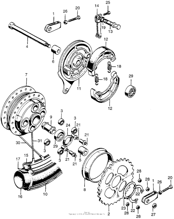 Ca175 rear wheel