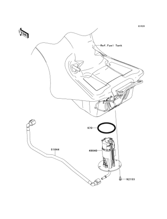 ZX1400 Топливный насос