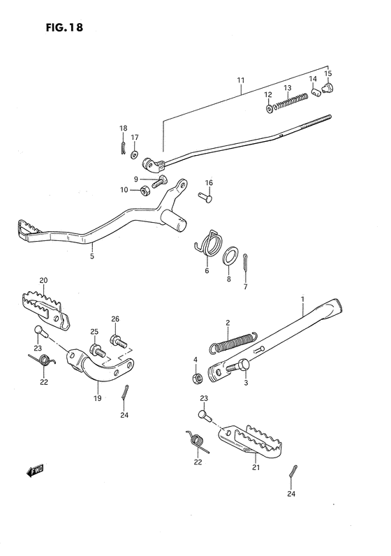 Prop stand - brake pedal