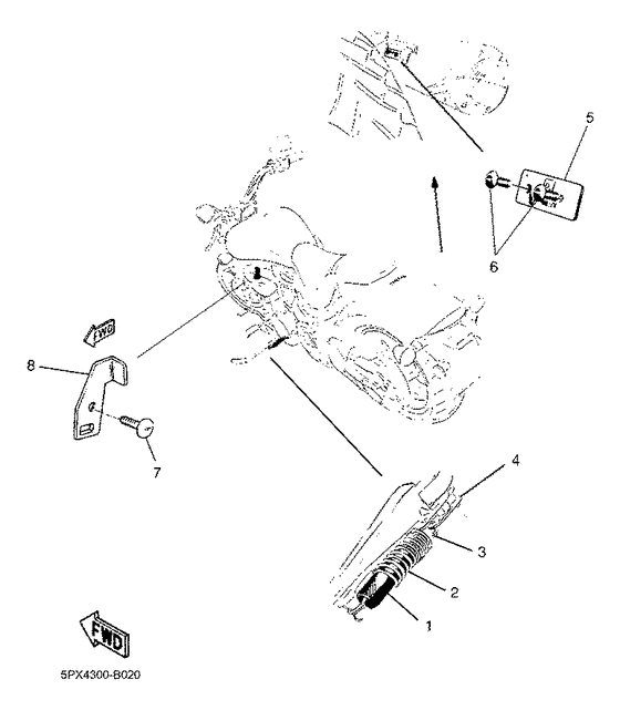 XV17PCS Stand-brkt. throttle
