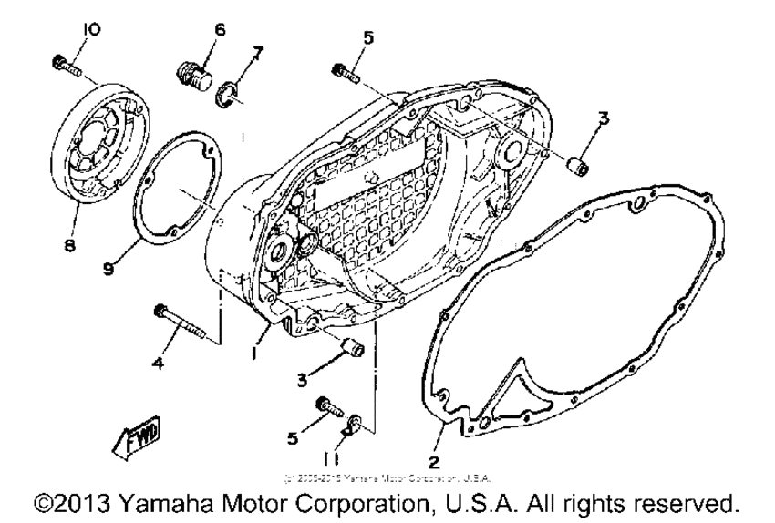 Crankcase cover right