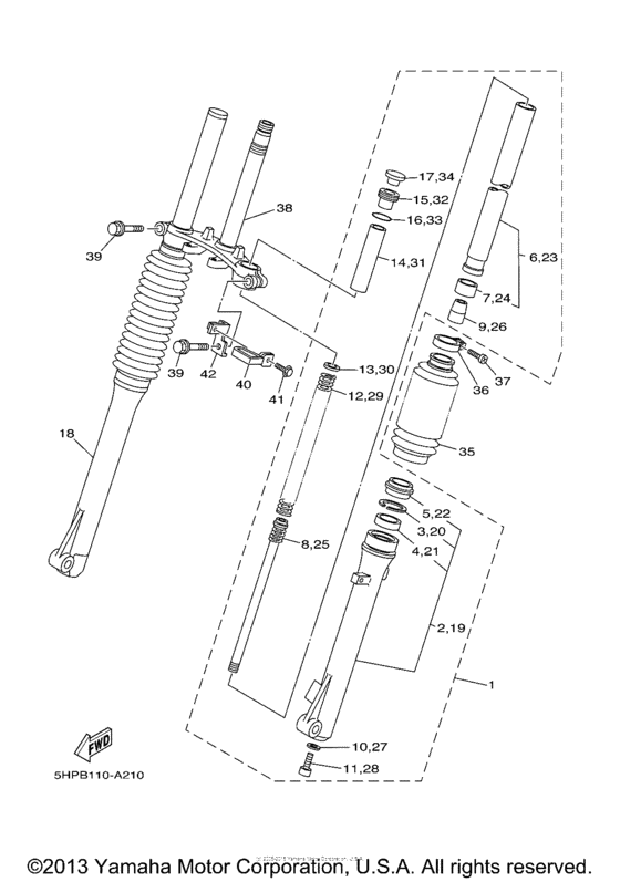TTR125LR Front fork r