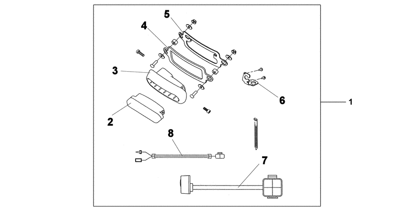 XL1000V Rear fog light kit