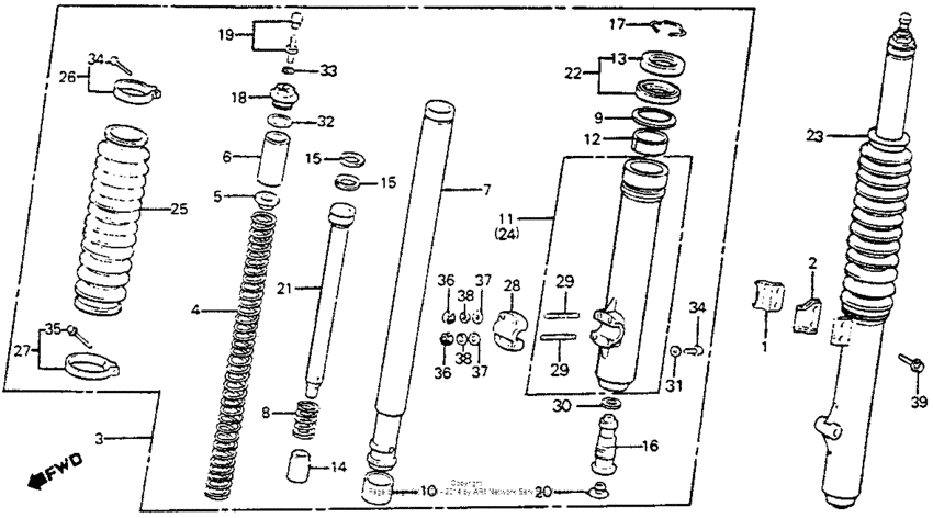Front shock absorber 83