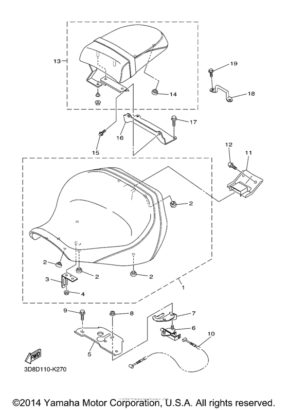 XVS1300CTF Сиденье