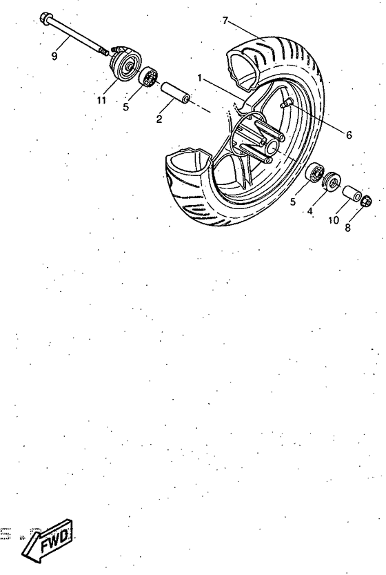 YQ50 Переднее колесо