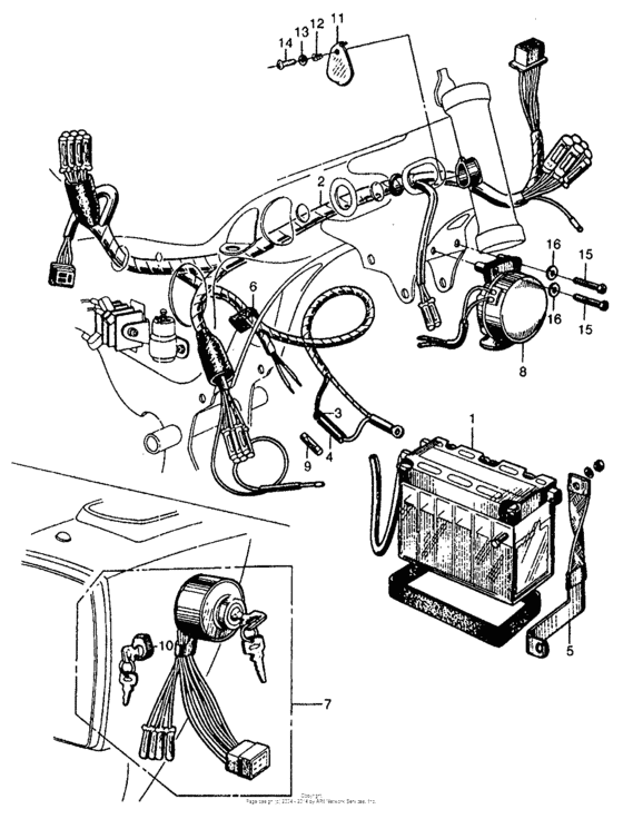 Wire harness + battery
