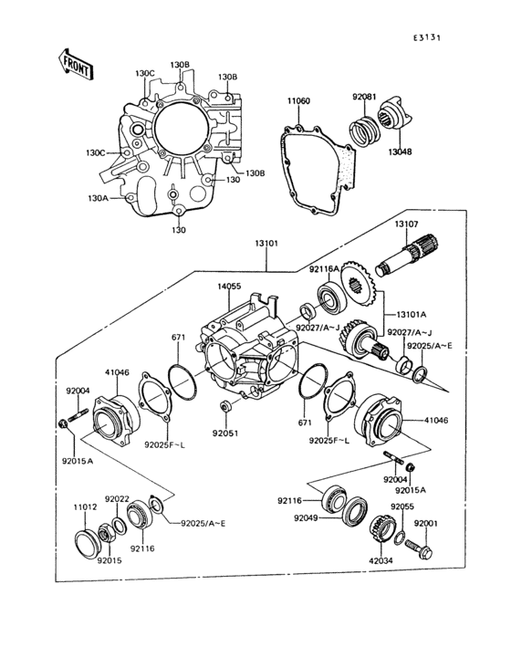 Front bevel gear(1/2)