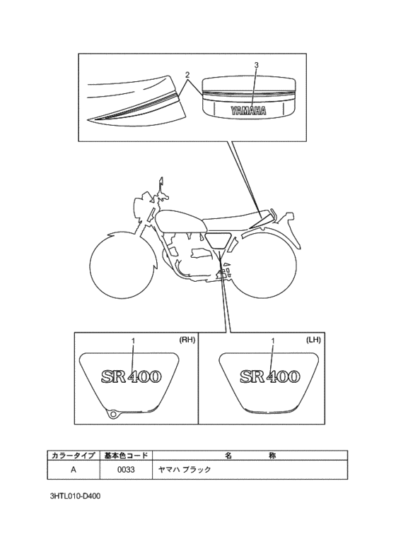 SR400 ｸﾞﾗﾌｲﾂｸ & ｴﾝﾌﾞﾚﾑ