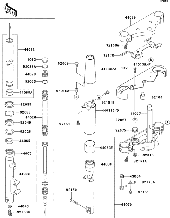 VN800 Front fork(1 / 2)