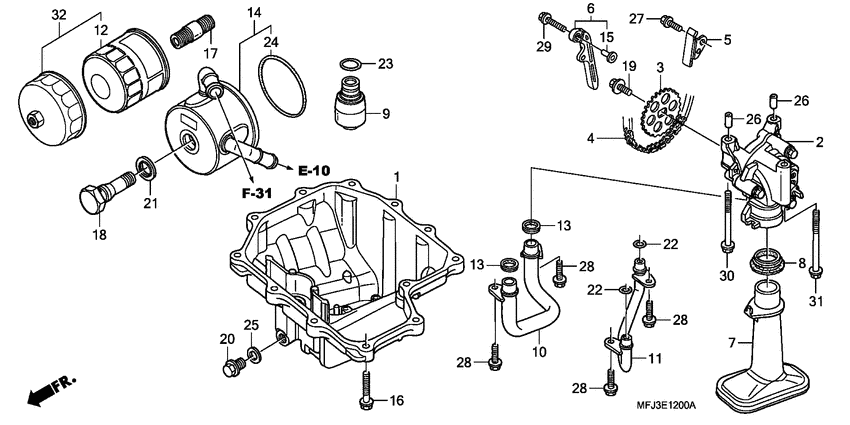 CBR600RR (ABS) Картер масляный / масляная помпа