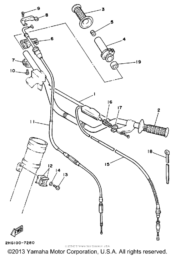 Handlebar-cable