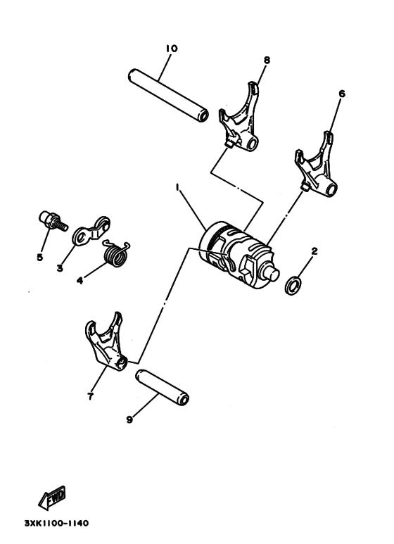 Shift cam. fork