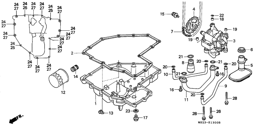 Oil filter/oil pan/ oil pump
