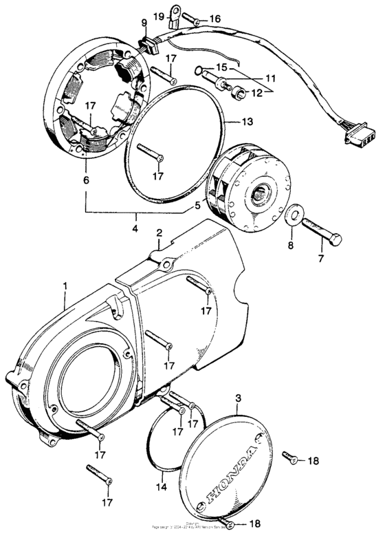 Left crankcase cover + alternator