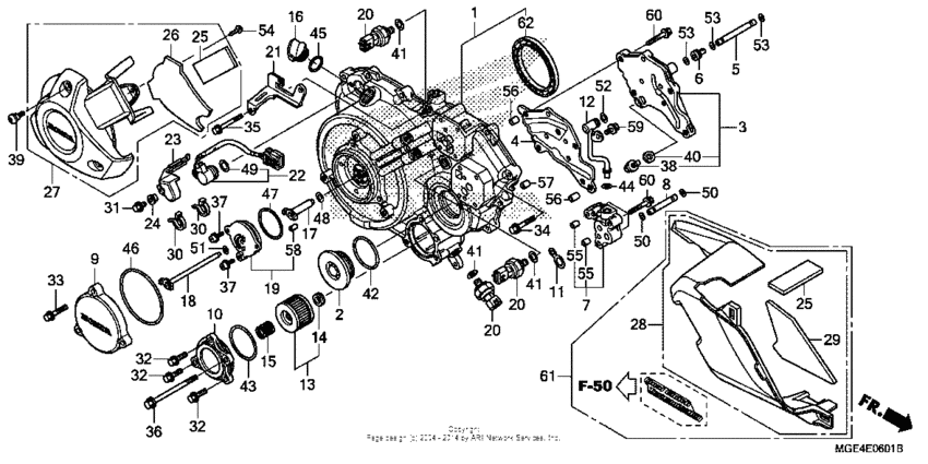 Right crankcase cover (2)