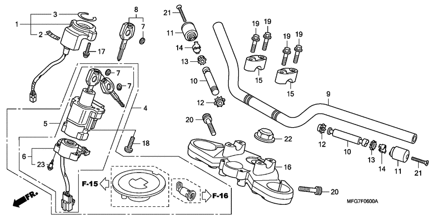 Handle pipe/top bridge