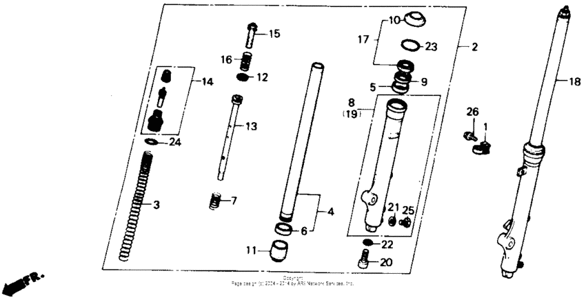 Front fork 86-89