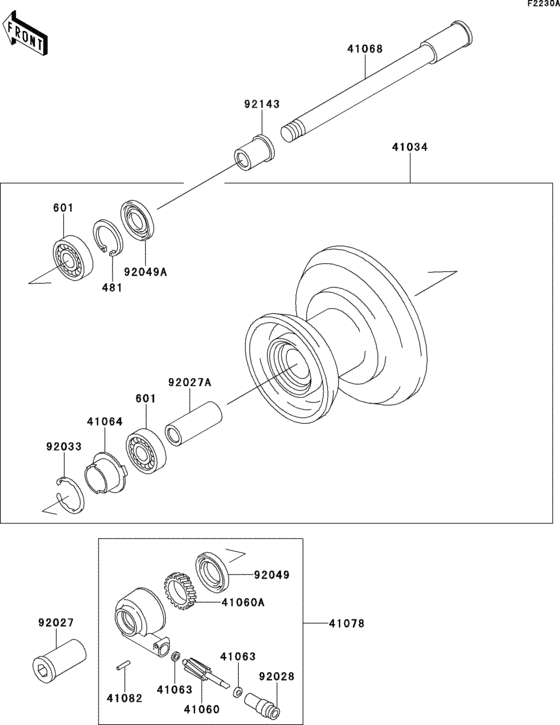 ZL600 Front hub(zl600b-000863-)