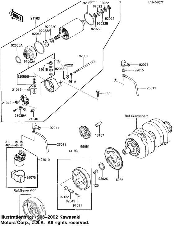 Starter motor/starter clutch