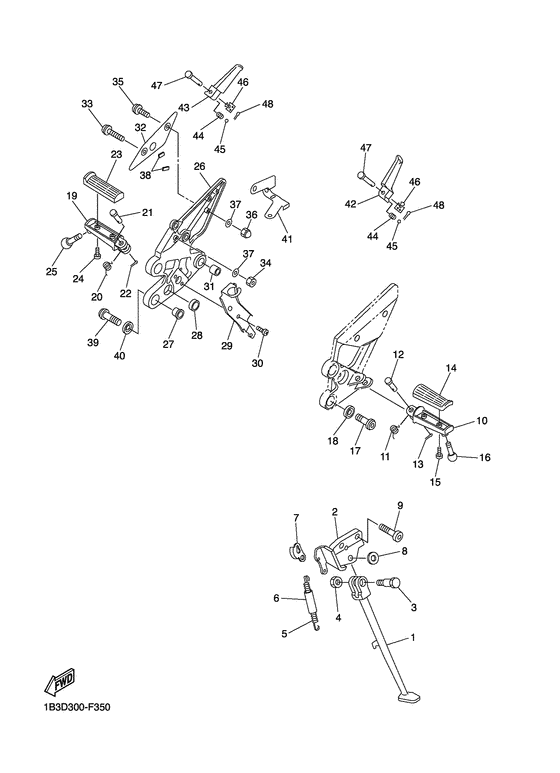 FZ6-N Soporte & apoyapie