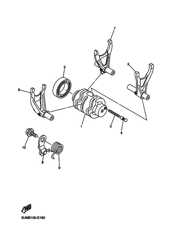 Shift cam & fork