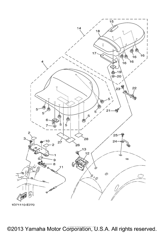 XV1900AS Сиденье