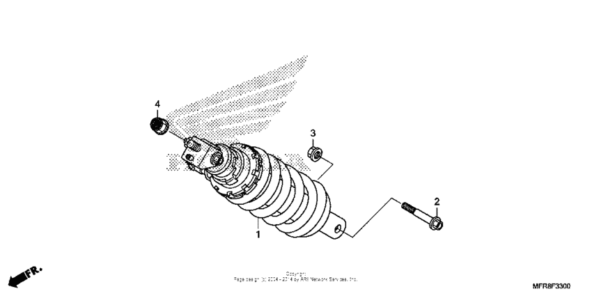 VT1300CS Rear shock absorber (1)