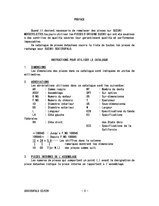GSX1250 (ABS) Catalog preface