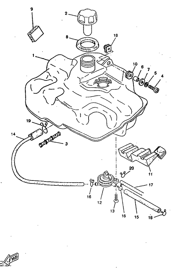 CW50RS Топливный бак