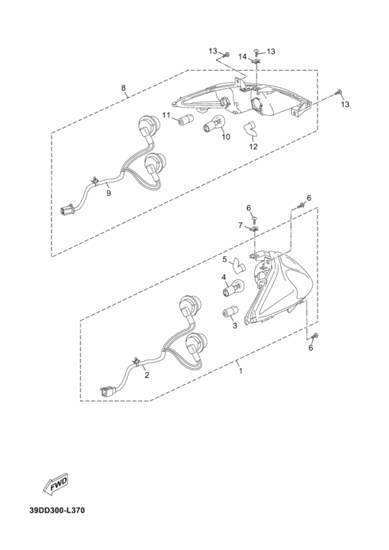 Taillight unit ass`y