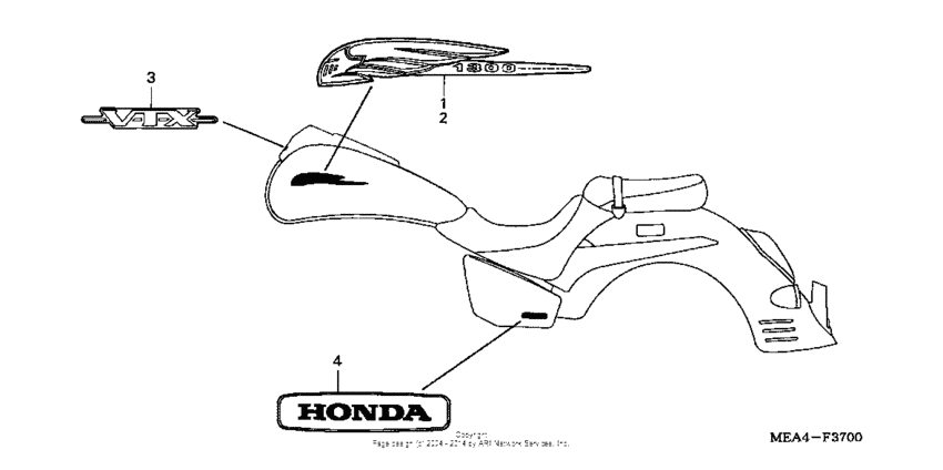 VTX1300S Emblem + mark