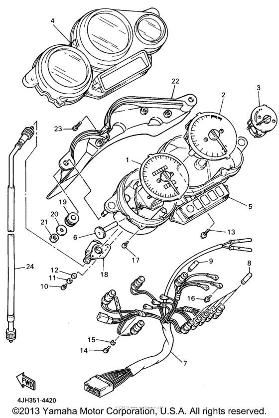 YZF600RG Приборы