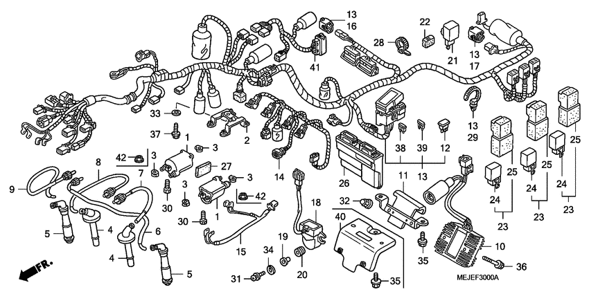 Wire harness/ignition coi l