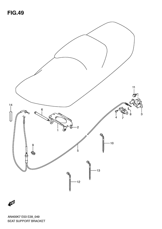 Seat support bracket