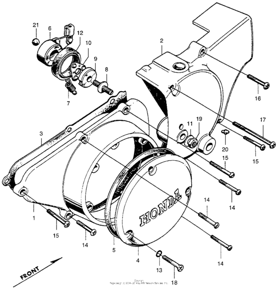 Left crankcase cover + rear cover