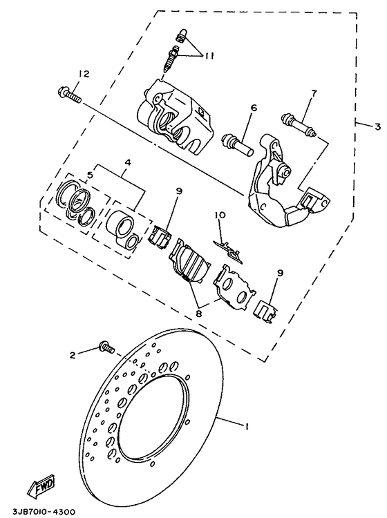 Front brake. caliper