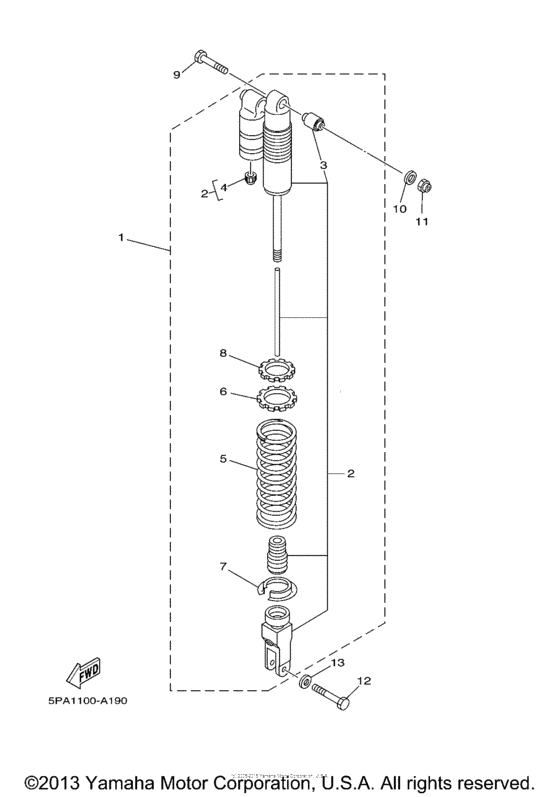 YZ85R Задняя подвеска