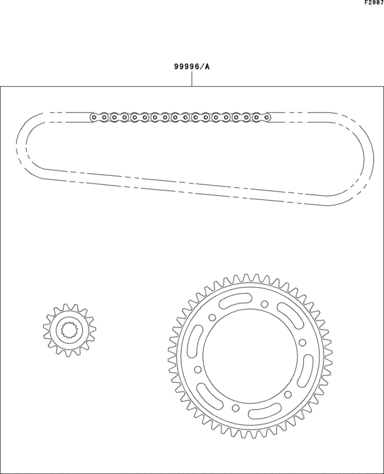 ZX1100 Цепь комплект