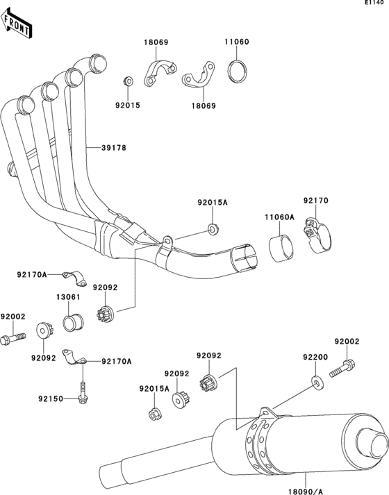 ZX900 Глушитель