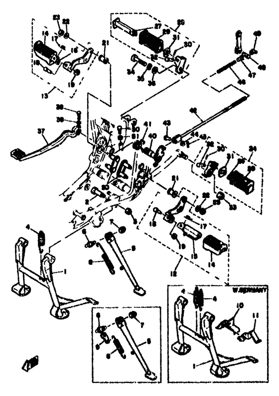 Stand.footrest, brake pedal