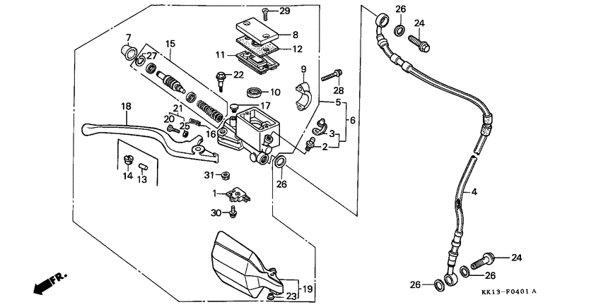 Fr. brake master cylinder