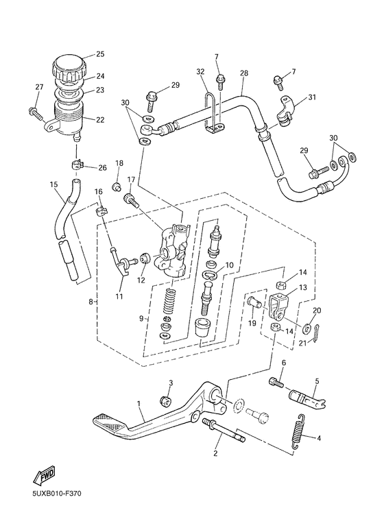 XJR1300 Задний торм цилиндр