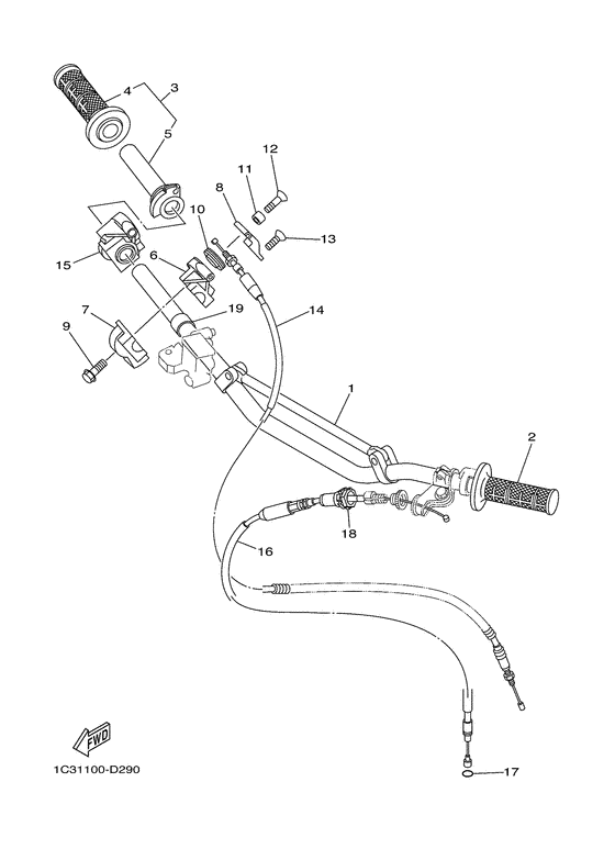 Steering handle & cable