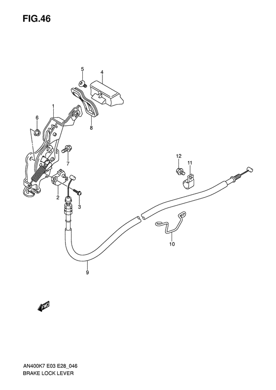 Brake lock lever