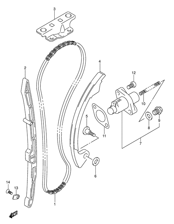 DR-Z400 Держатель направляющей