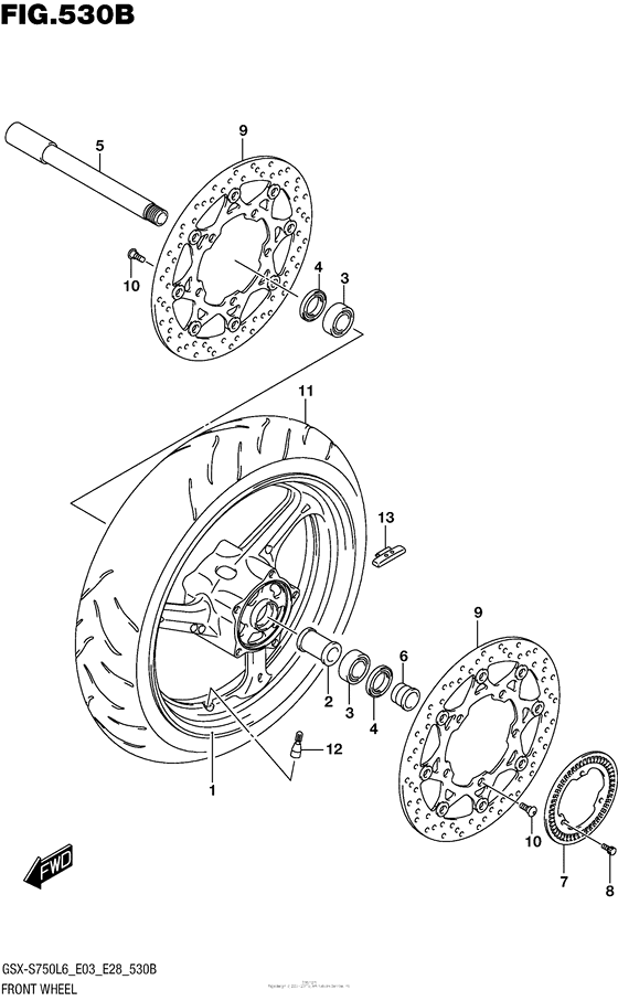 Front Wheel (Gsx-S750Al6 E28)