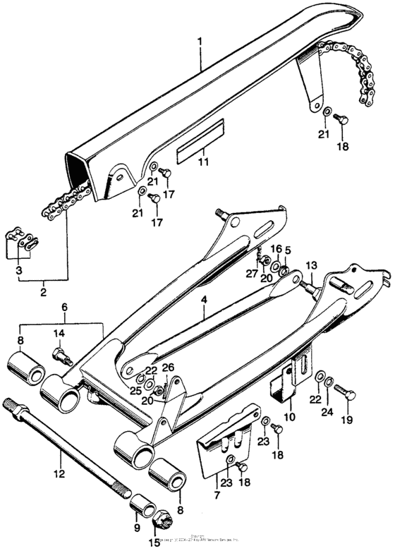 Swingarm + chain case