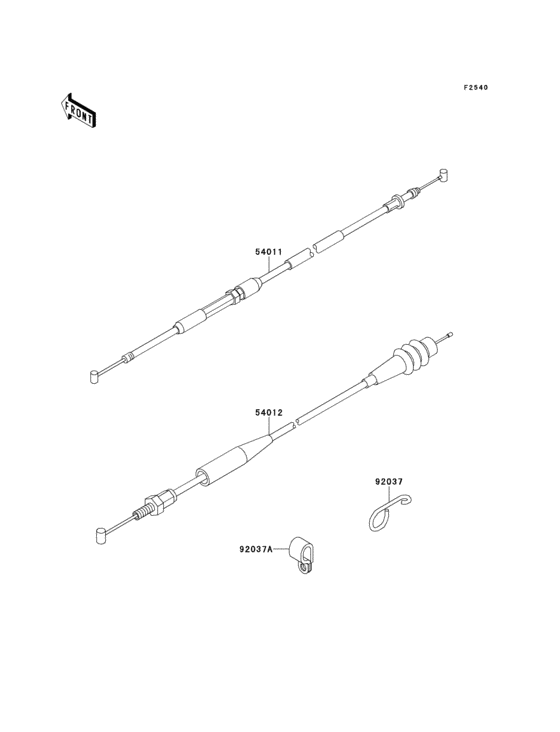 KX125 Тросы управления