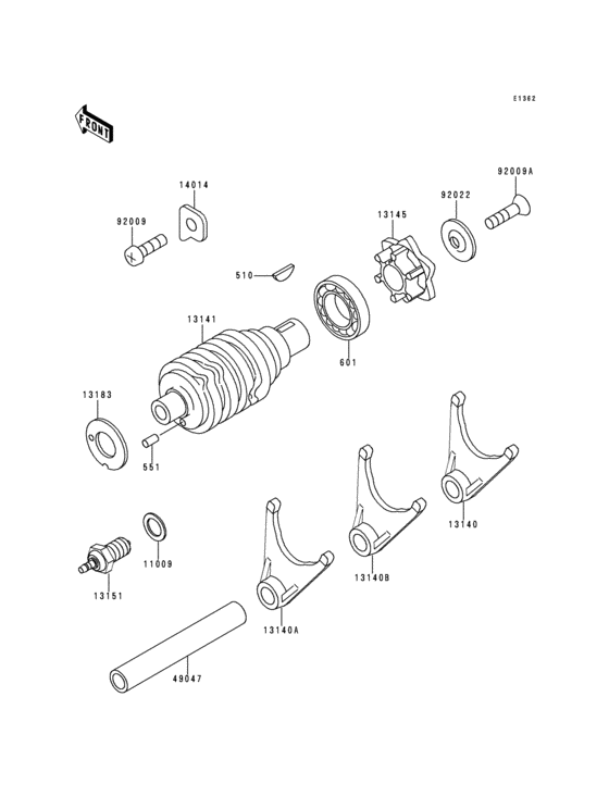 Change drum/shift fork